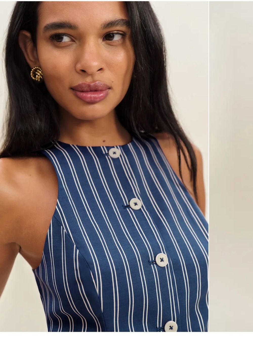 Striped Reformation Rory Vest - Picture 2 of 8